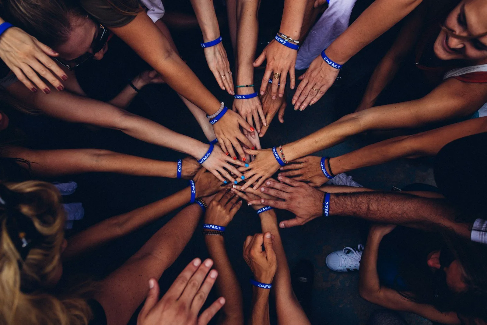 Hands joined in community service