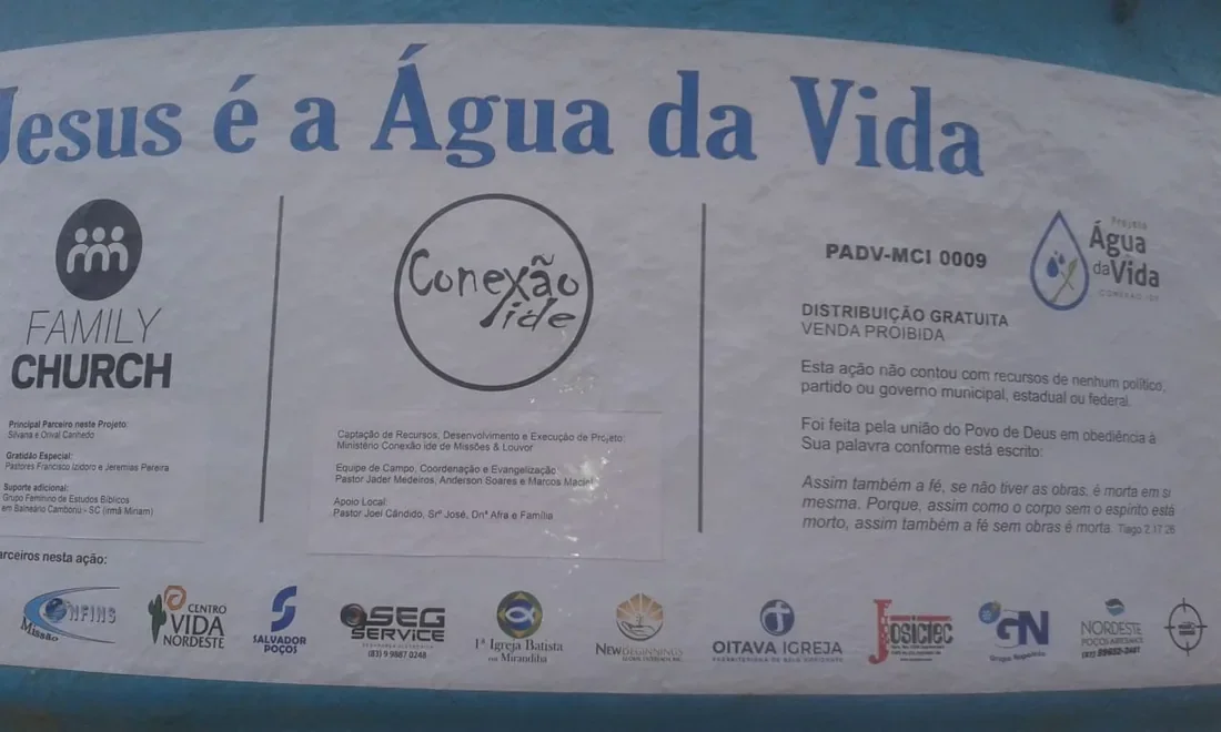 Água da Vida water project in the arid region